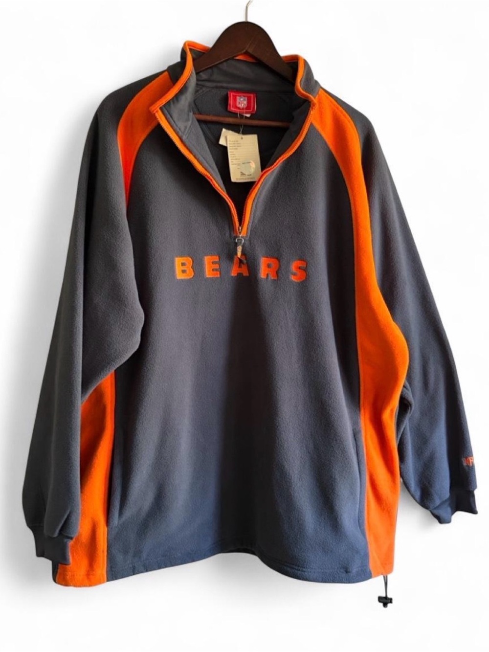 NFL Gray & Orange Bears Half-Zip Fleece Pullover